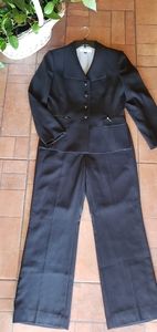 Black Tahari womens paint suit
